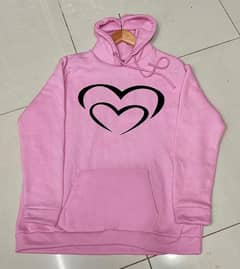 1 PCs women fleece heart pullover hoodie