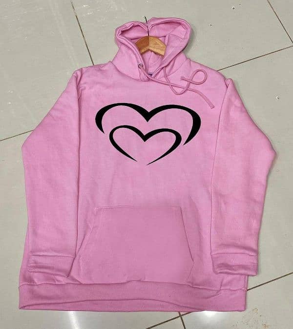 1 PCs women fleece heart pullover hoodie 0