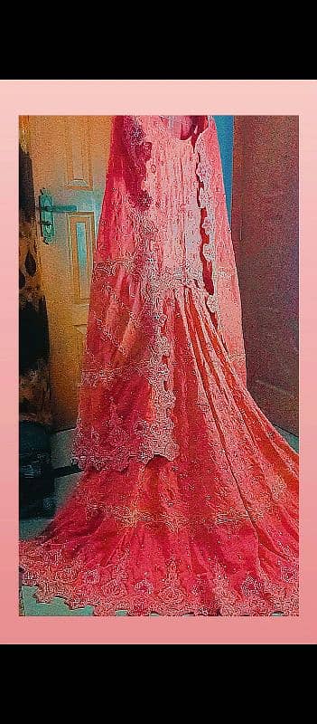 wedding lehenga, bridal wear or bridmaid, formal wedding wear, pink 1