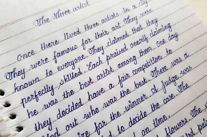 Handwriting, Assignment work 1