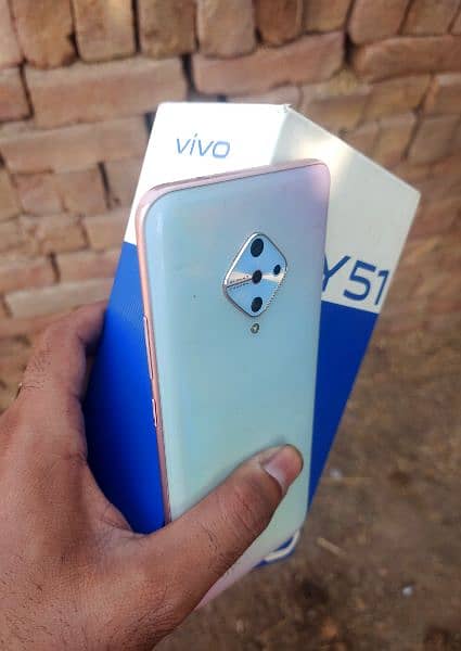 Vivo Y51 box with 18w chargr Display finger 128gb original sara mobile 7