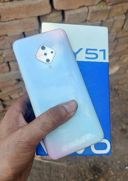 Vivo Y51 box with 18w chargr Display finger 128gb original sara mobile 8