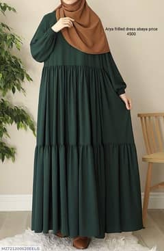 women's frilled dress abaya