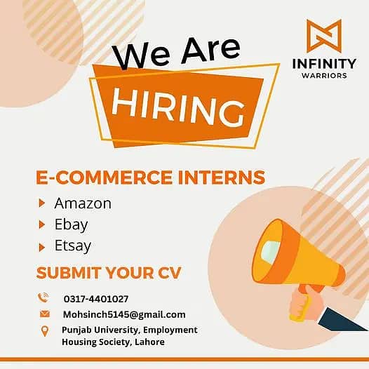 Ecommerce Internship VA (Amazon, eBay, Etsy) 0