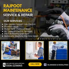 Electrician /Plumber/Water tank cleaning/Automatic Washing Machine rep