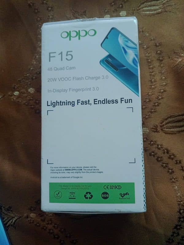 OPPO F15 8GB RAM 256GB ROM WITH BOX AND CHARGER 6