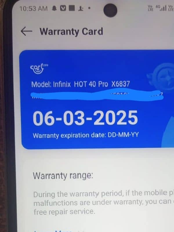 Infinix Hot 40 pro 8+8 /256 all ok 10 /10 Sath box charge b hai 2