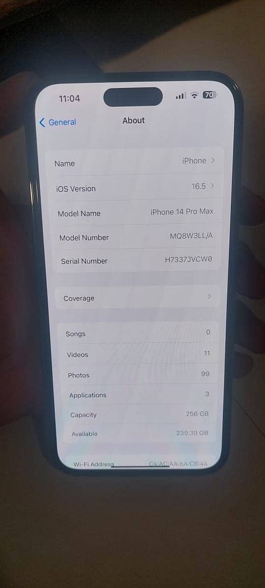 iPhone 14 Pro Max PTA Approved LLA 256GB Purple 10/10 5