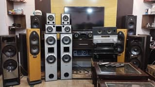 5x Tower Speakers Floor speakers and Subwoofer