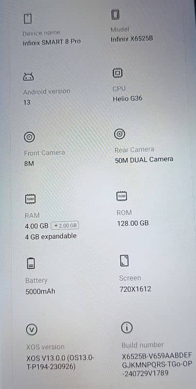 Infinix smart 8 pro 6