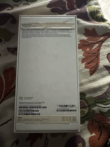 iphone 14 pro max 256gb purple color just box and original cable 0