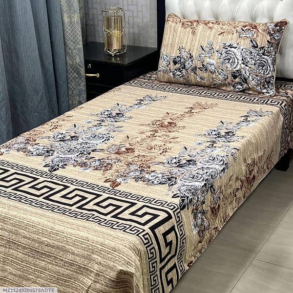 2 PCs crystal cotton printed single bedsheet 1