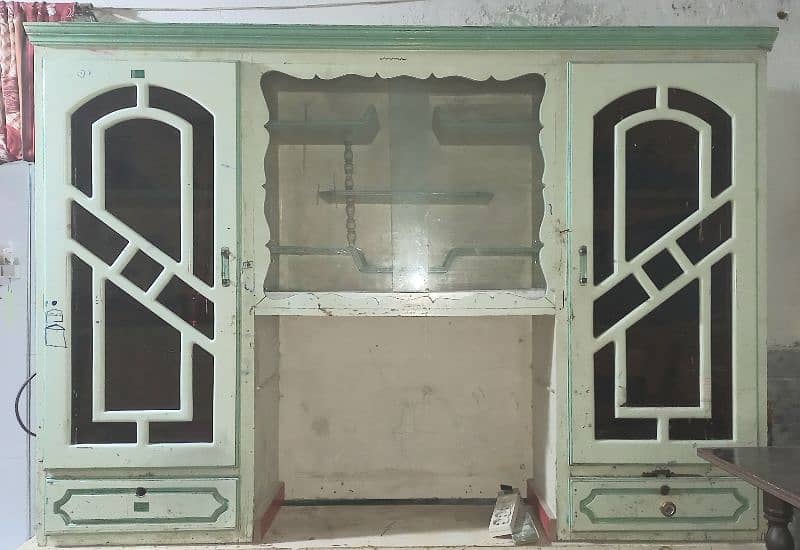 Showcase Almari old wood good quality 1