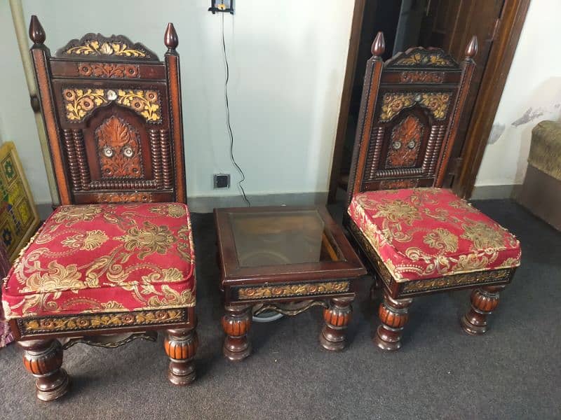 Coffee chairs with table 4