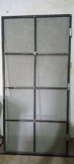 iron and wood net door