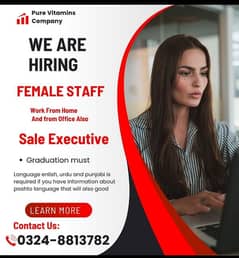 Sale Executive || Urgent Hiring || Jobs || Female Staff