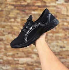 Men's Casual Breathable Fashion Sneakers -Jf018, Black 0