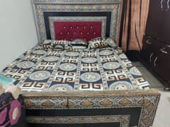 double bed set, with side tables and matress