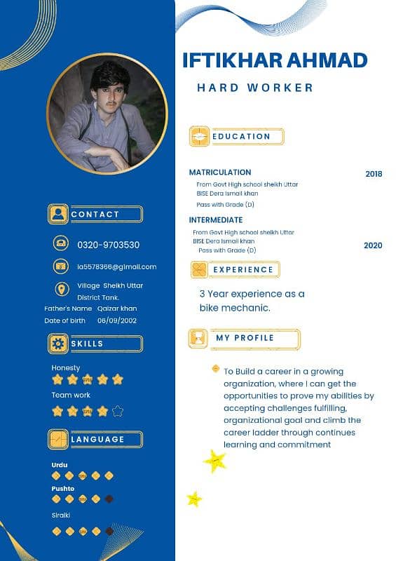 Resume/ Curriculum Vitae Maker. . 0