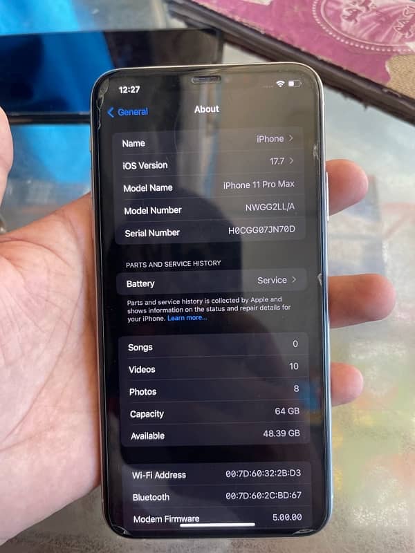 Iphone 11 pro max 64gb jv 5