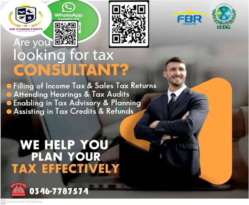 Tax Consultant,Tax filing services, Company Registration services,NTN 7