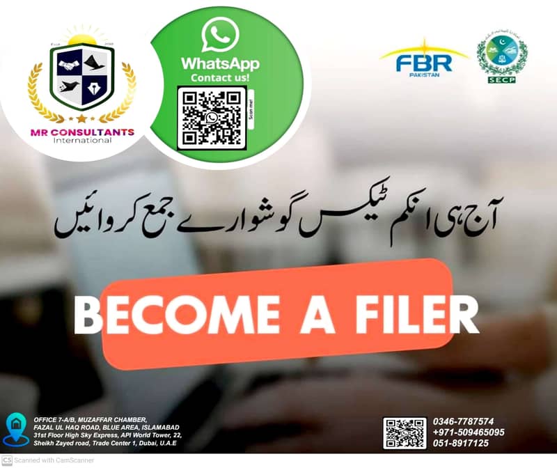 SECP/FBR/PEC/NGO/PSW/PRAL/Company Registration, NTN/Income Tax Return 10