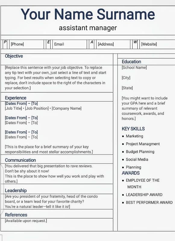 Resume/ Curriculum Vitae Maker. . 7