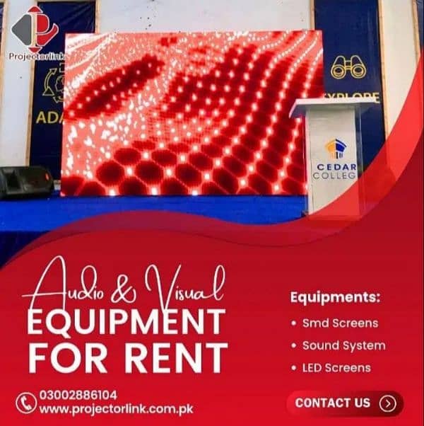 Smd screens  on rental basis on discount in karachi 18