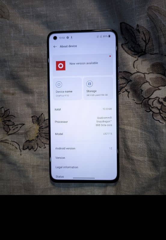 OnePlus 9 5G Global Dual Sim 12/256   0347-5519839 2