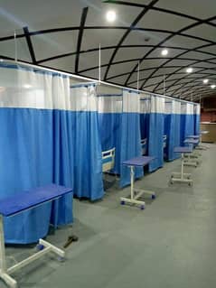 hospital curtain with railing - Parachute Curtain - Fabric Curtain