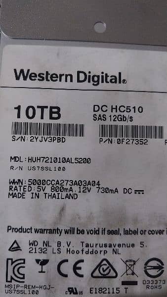 10 TB Western Digital  hard drive 0