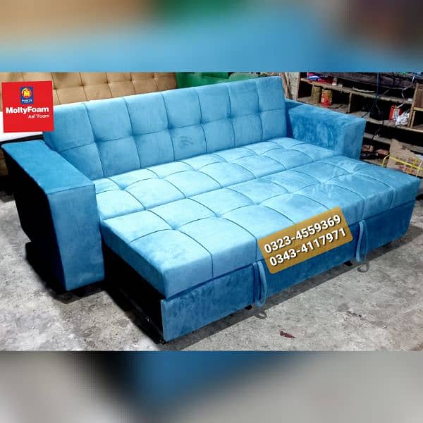 Molty double bed sofa cum bed/dining table/stool/Lshape sofa/chair 12