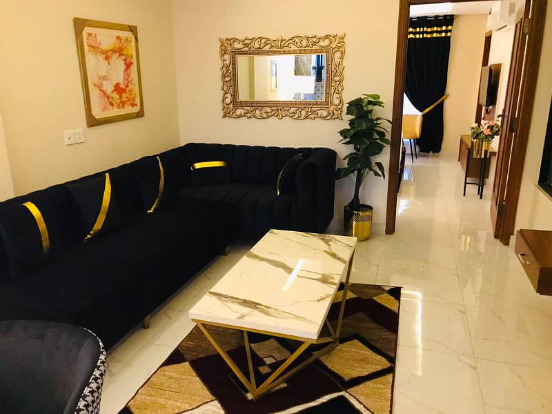 A Beautiful 1 Bed Room Luxury Apartments For Rent On Daily & Monthly Bases Bahria Town Lahore(1&2 Bed Room) 2