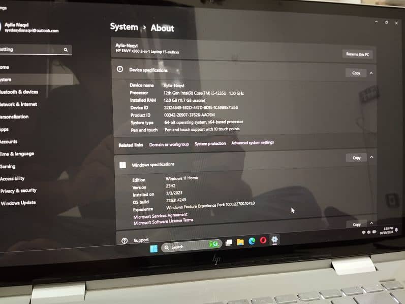 HP Envy x360 15.6in i5 12th Gen 10/10 9