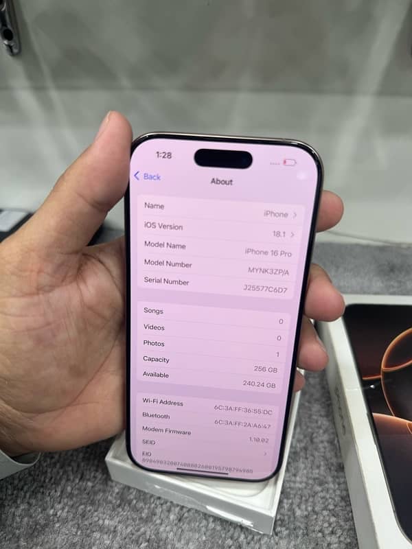 Iphone 16 Pro  Dersert Titanium 256 GB Non pta 2