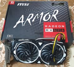 graphic card AMD RX 570  4 gb ram ddr5 Memory bus 256 bit