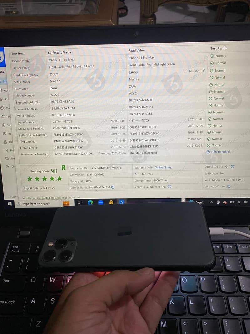 iPhone 11 Pro Max 256gb dual PTA Approved 6