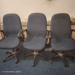 3 Office chairs urgent sale