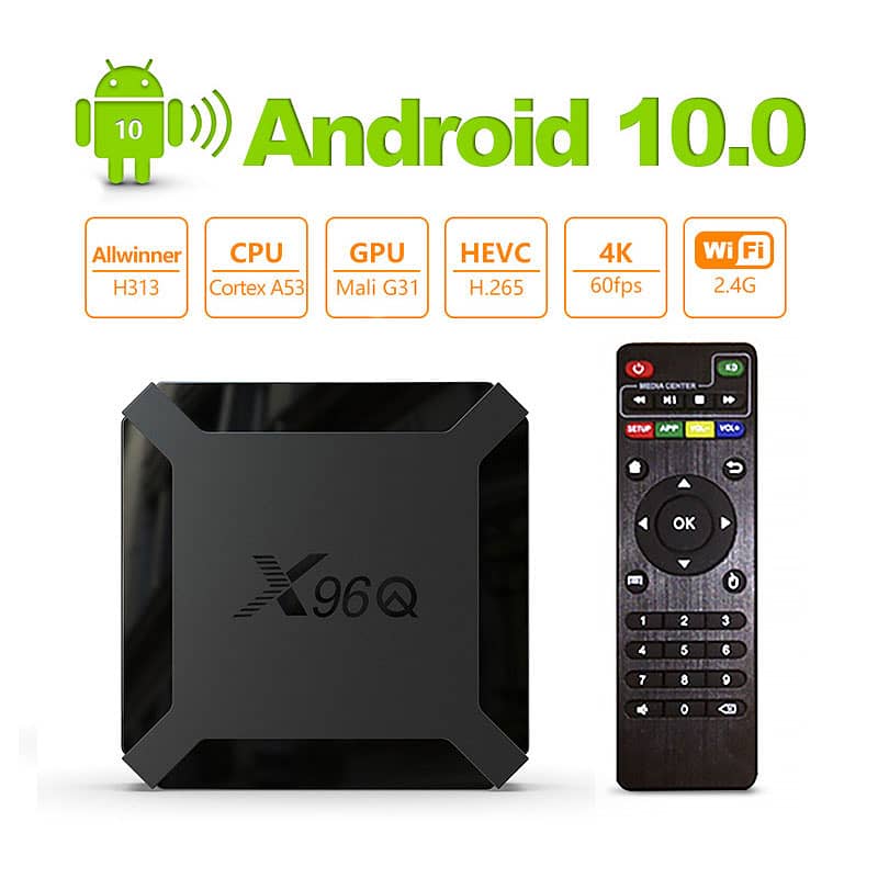 5000+ Free Channels Android tv Box X96Q Gaming stick mouse IPTV 4