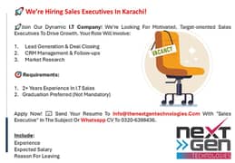 We’re Hiring Sales Executives In Karachi!