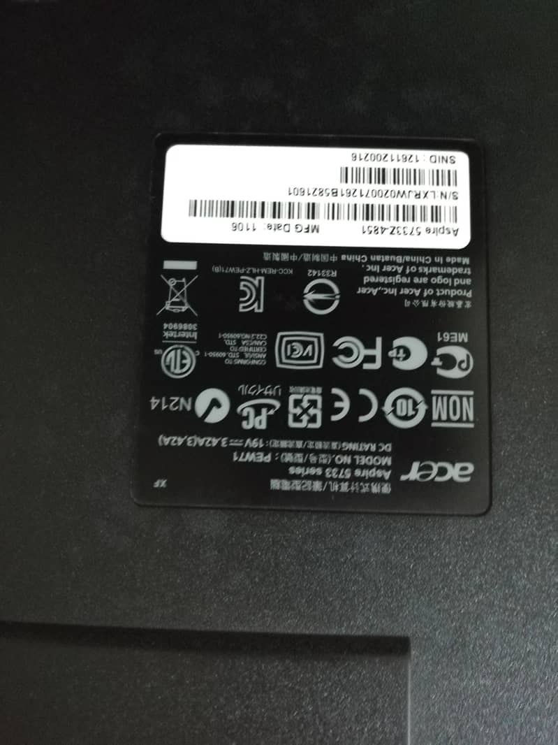 Acer aspire 5733 ci3,  15.6 inch Speaker not working, without charger 2