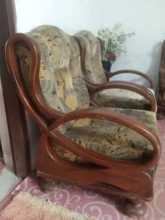 five seater shesham wooden sofa set