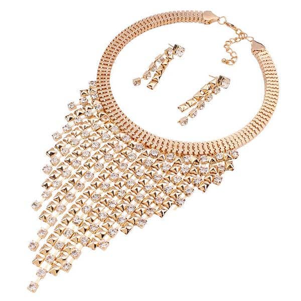 Rhinestone Studded Jewellery Set 2