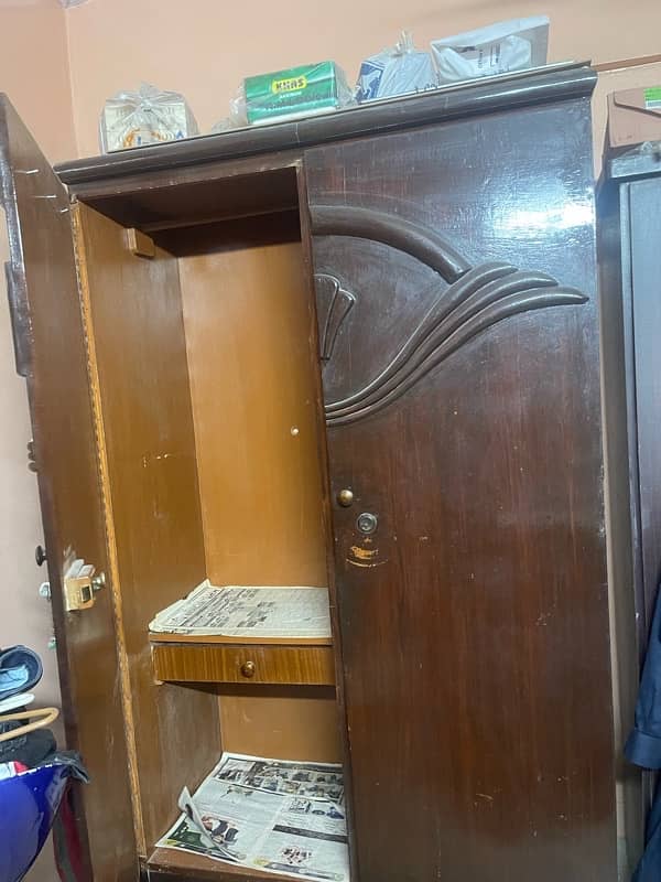 Wardrobe Almaari 2 door geniune wood 1