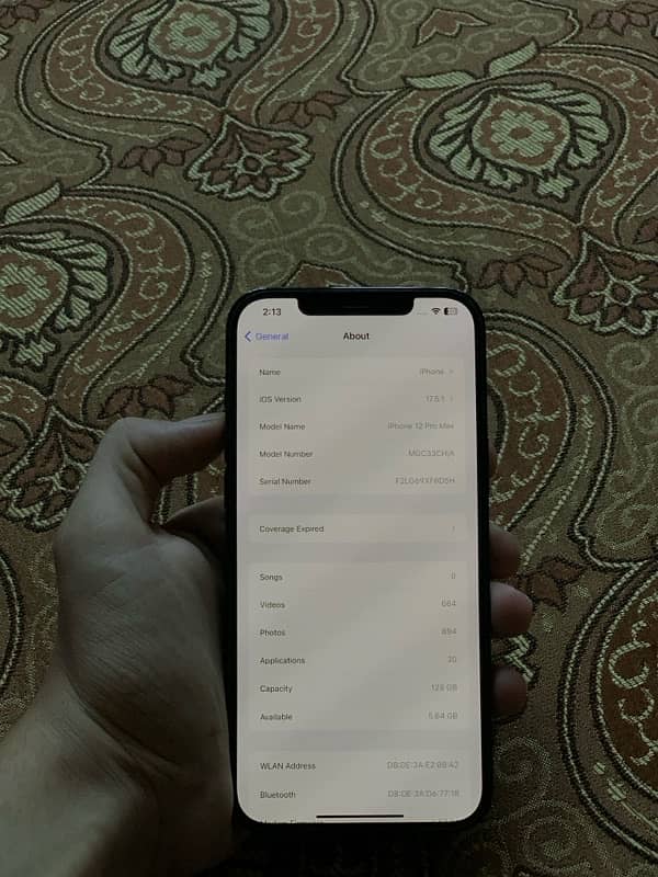 IPhone 12 Pro Max | 128 gb | 84% health | PTA Non approved | 6