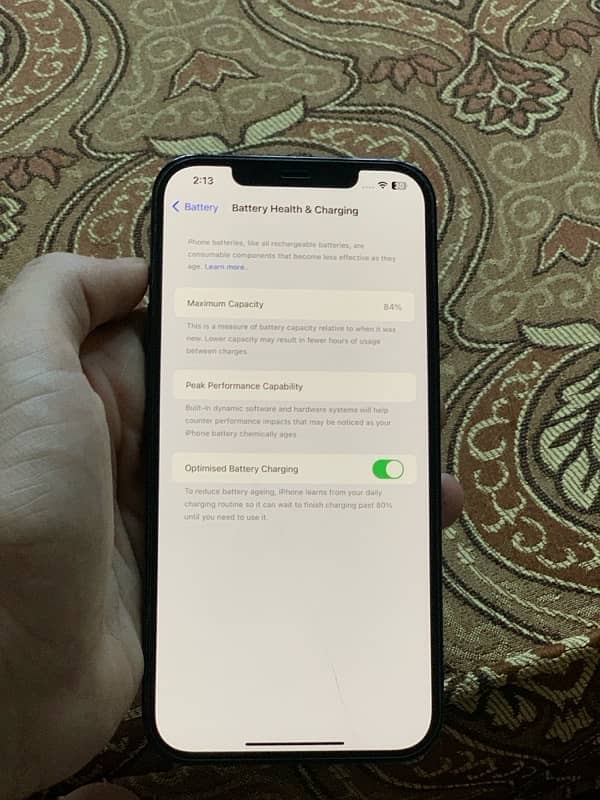 IPhone 12 Pro Max | 128 gb | 84% health | PTA Non approved | 7