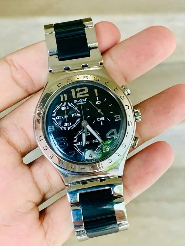 Swatch Swiss Made Chronograph Original Watch 41mm Dial Size 2