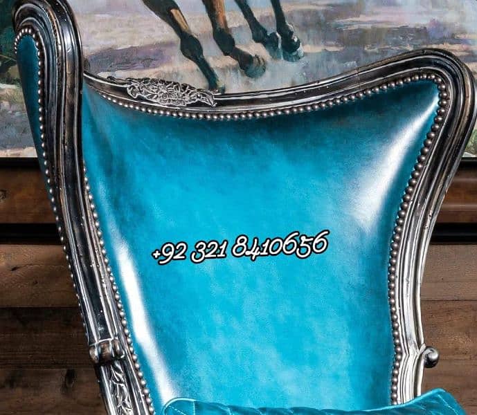 100% Genuine Leather Designer Chair 4