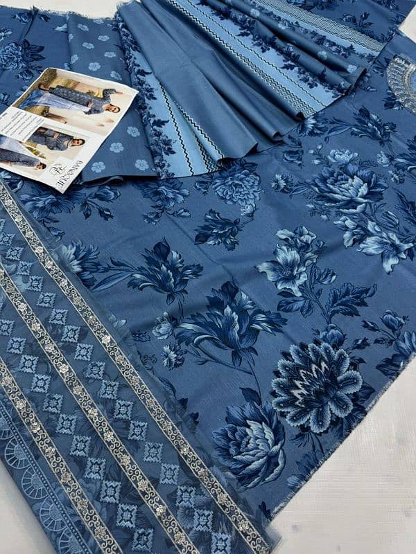 Baroque 3 Pc Unstitched Khaddar Suit 2