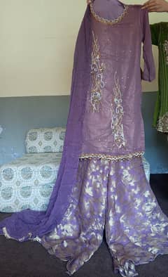 Formal sharara and shirt(med size)